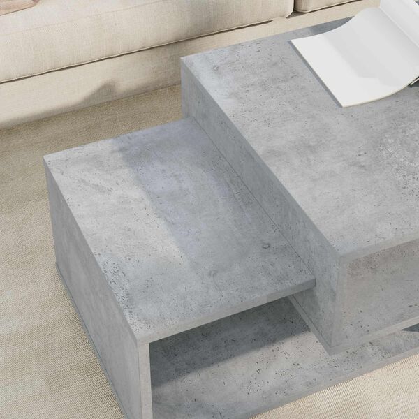 vidaXL Tavolino da salotto Grigio cemento 105 x 50 x 32,5 cm