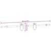 vidaXL Kit di Binari per Porte Scorrevoli 183 cm Acciaio Nero