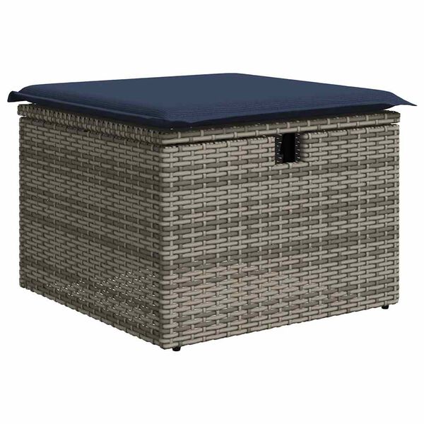 vidaXL Set Divano Giardino 2 pz con Cuscini Grigio Polyrattan Acacia