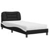 vidaXL Letto con Materasso Hvar Nero e Bianco 80x200 cm in Similpelle