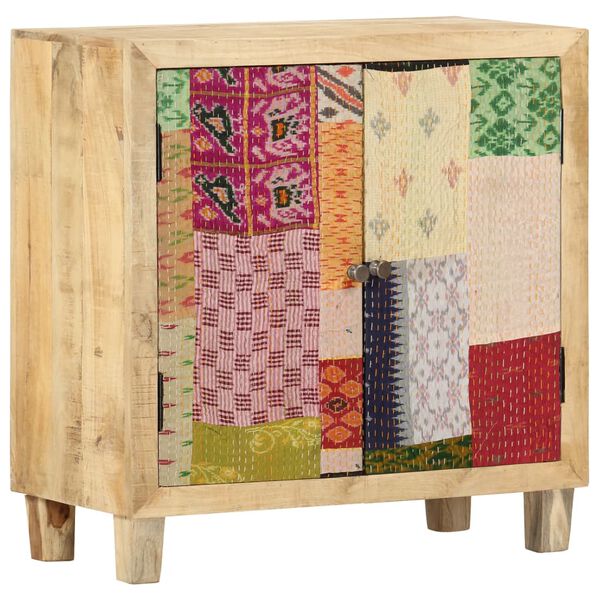 vidaXL Credenza con Patchwork 70x35x75 cm in Legno Massello di Mango