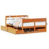 vidaXL Letto senza Materasso Marrone Cera 150x200 cm in Legno di Pino