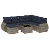 vidaXL Set Divani da Giardino 8 pz con Cuscini Grigio in Polyrattan
