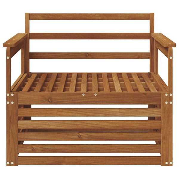 vidaXL 2 Pezzo Divano con Braccioli Legno di Acacia Massello Naturale