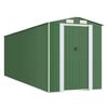 vidaXL Capanno da Giardino Verde 192x606x223 cm Acciaio Zincato