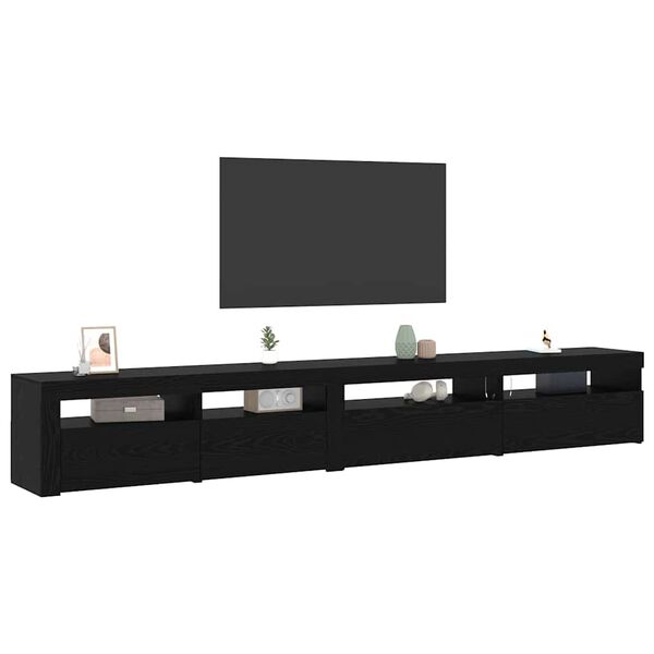 vidaXL Set mobile TV 3 pcs Rovere Nero 270 x 35 x 40 cm