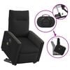 vidaXL Poltrona Alzapersona Massaggiante Reclinabile Nera in Tessuto