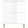vidaXL Credenze 2pz Bianco Lucido 60x35x70 cm in Legno Multistrato