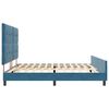 vidaXL Letto a molle con testiera Blu Scuro 200 x 200 cm Velluto