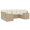 vidaXL Set Divano da Giardino 6 pz con Cuscini Beige in Polyrattan
