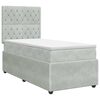 vidaXL Letto box spring con materasso Grigio Chiaro 90 x 200 cm