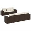 vidaXL Set Divani da Giardino 8 pz con Cuscini Marrone in Polyrattan