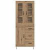 vidaXL Credenza Rovere artigianale 69,5 x 34 x 90 cm Legno multistrato