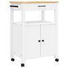 vidaXL Carrello da Cucina MONZA 60x40x88,5 cm in Legno Massello di Pino