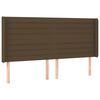 vidaXL Testiera ad Orecchio Marrone Scuro 183x16x118/128 cm in Tessuto