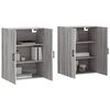vidaXL Mobili a Parete 2 pz Grigio Sonoma 69,5x34x90 cm