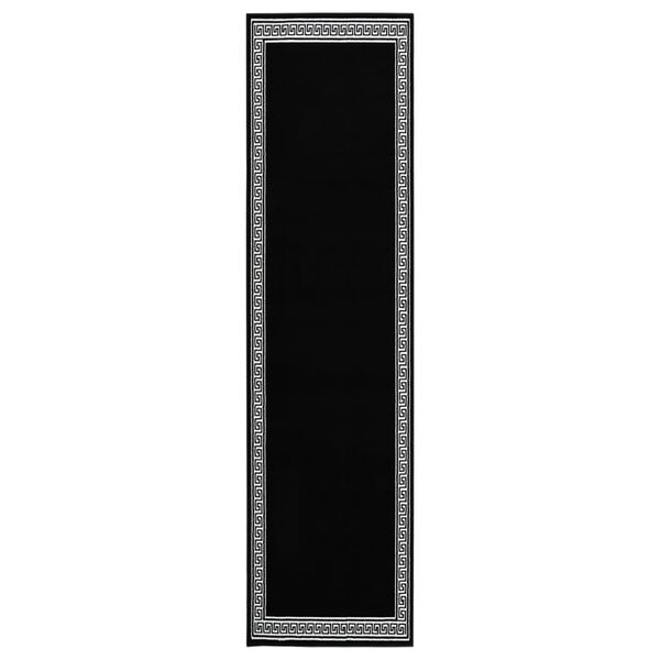 vidaXL Tappeto Lungo in BCF Nero con Motivo 100x450 cm