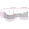 vidaXL Set Divano da Giardino 6 pz con Cuscini Grigio in Polyrattan