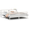 vidaXL Giroletto con Testiera senza Materasso Bianco 200x200 cm