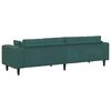 vidaXL Divano con cuscino Verde Scuro 250 x 77 x 76 cm Velluto