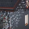 vidaXL Tenda Luci LED Ghiacciolo 10m 400 LED Bianco Freddo 8 Funzioni