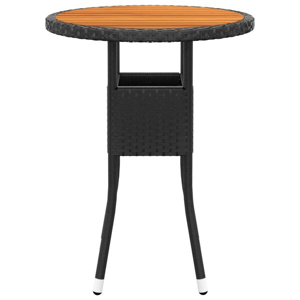 vidaXL Set da Pranzo per Giardino 3 pz in Polyrattan Nero