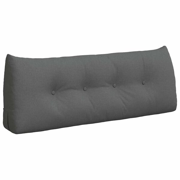 vidaXL Cuscino per Schiena Grigio scuro 120 x 24 x 50 cm Tessuto