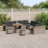 vidaXL Set Divano da Giardino con cuscino 17 pcs Grigio polyrattan