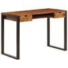 vidaXL Scrivania 110x55x78 cm Massello di Acacia e Acciaio