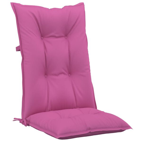vidaXL Cuscini per Sedie 4 pz Rosa 120x50x7 cm in Tessuto