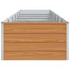 vidaXL Letto Rialzato Giardino 480x80x45 cm in Acciaio Zincato Argento
