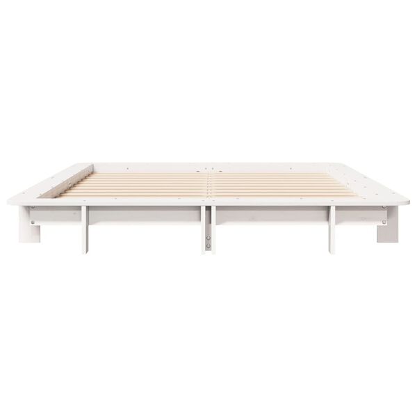 vidaXL Letto senza Materasso Bianco 140x190 cm Legno Massello di Pino