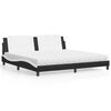 vidaXL Letto con Materasso Zadar Nero e Bianco 200x200cm in Similpelle