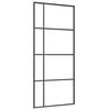 vidaXL Porta Scorrevole con Ferramenta 90x205cm Vetro ESG Alluminio