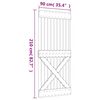 vidaXL Porta Scorrevole con Set Hardware 90x210 cm Legno Massello Pino