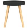 vidaXL Tavolino Nero 38x38x40 cm Legno Multistrato e Massello di Pino