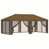 vidaXL Copertura Gazebo con Pareti Laterali Tortora 600,5 x 300,5 cm