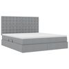 vidaXL Letto con contenitore e LED con led Grigio chiaro 160 x 200 cm
