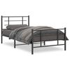 vidaXL Giroletto con Testiera e Pediera Metallo Nero 107x203 cm
