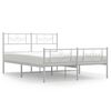 vidaXL Giroletto con Testiera e Pediera Metallo Bianco 120x200 cm