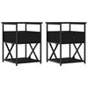 vidaXL Comodini 2 pz Neri 40x42x55 cm in Legno Multistrato