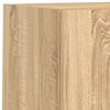 vidaXL Mobili TV a Muro con LED 6pz Rovere Sonoma Legno Multistrato