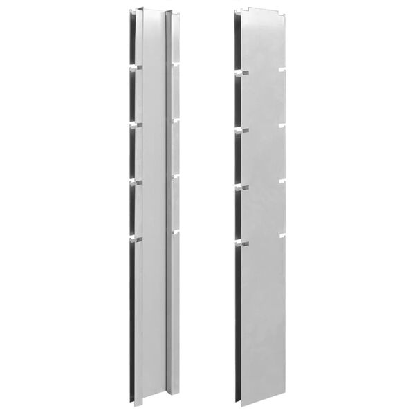 vidaXL Pali per Recinzione 20 pz Argento 140 cm in Acciaio Zincato