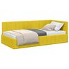 vidaXL Cornice del letto ad angolo Giallo 100 cm x 200 cm Velluto