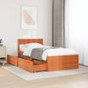 vidaXL Letto senza Materasso Marrone Cera 90x200 cm Legno di Pino