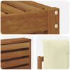 vidaXL Set divani 6 pcs Naturale e Crema Legno di Acacia Massello