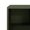 vidaXL Tavolino Verde Oliva 101,5x50x43,5 cm Acciaio Laminato a Freddo