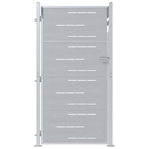 vidaXL Cancello da giardino 85 x 174 cm Acciaio Inox Bloccabile