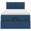 vidaXL Pouf Letto con Materasso Blu 100x200 cm in Tessuto