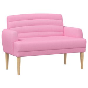 vidaXL Loveseat con bottoni imbottiti Rosa 116 x 67 x 80 cm Tessuto